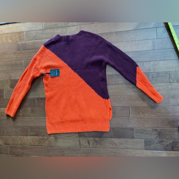 Trouve Purple & Orange Knit sweater womens sz Small - Picture 9 of 10